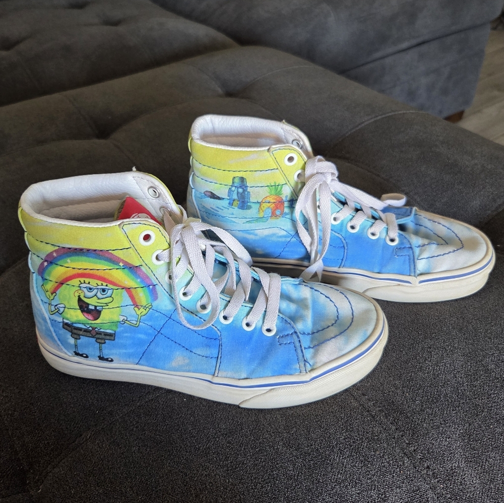 Kids Blue High-Top Sneakers
